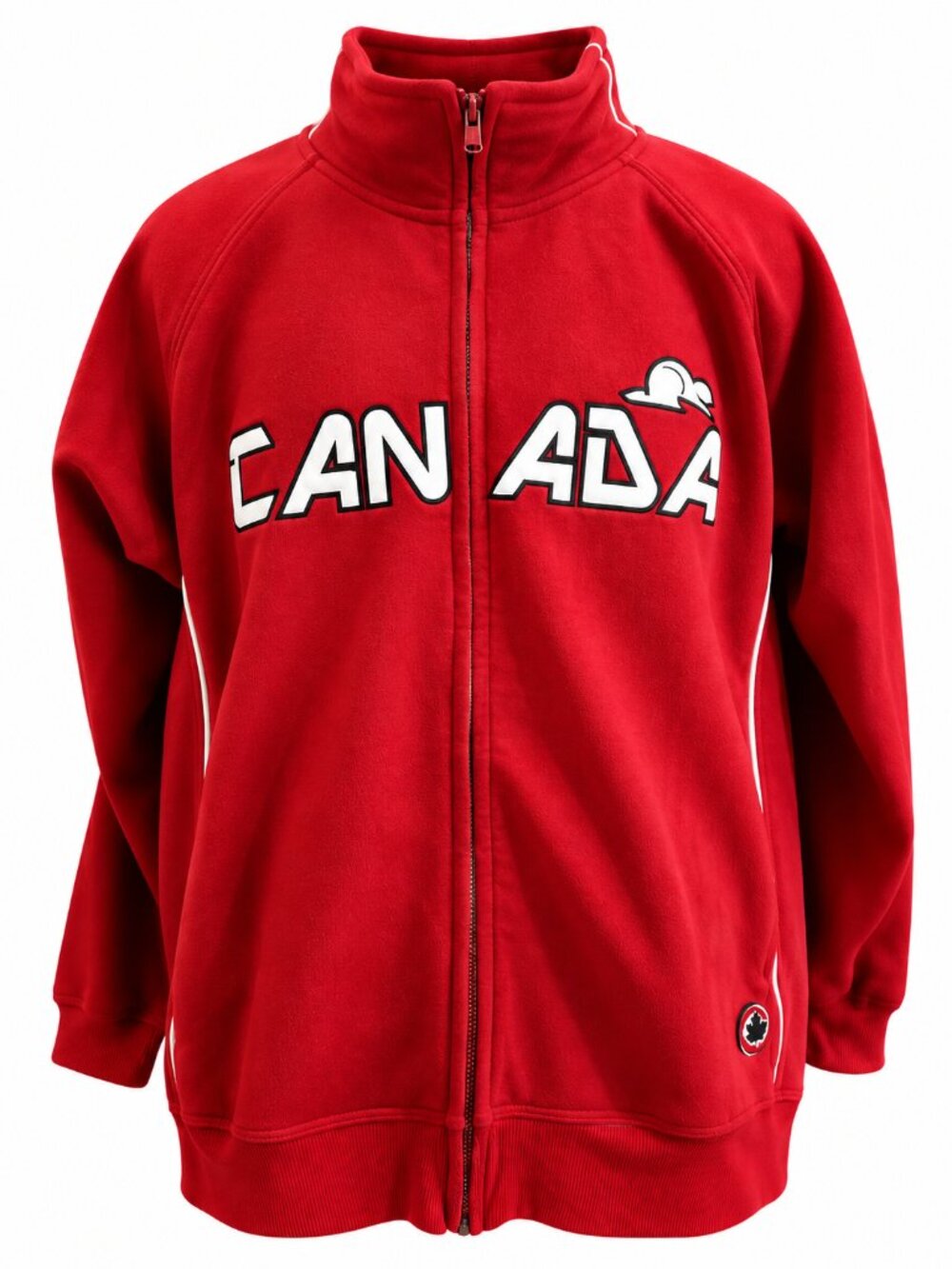 Classique Canada Mens XL Red Full Zip Sweatshirt Canadian Maple Leaf Jacket